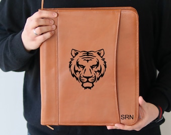 Personalized Leather Portfolio, Engraved Padfolio, Corporate Gift
