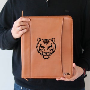 Personalized Leather Portfolio, Engraved Leather Padfolio Cover, Custom Corporate Gift, Gift For Him, Organizer Folders,A4 Holder Journal