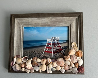 Seashell frame - lifeguard chair photo