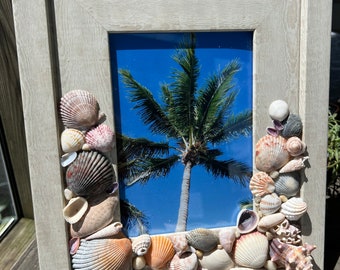 Hancrafted, shell/beach themed picture frames, wall hangings and other home decor