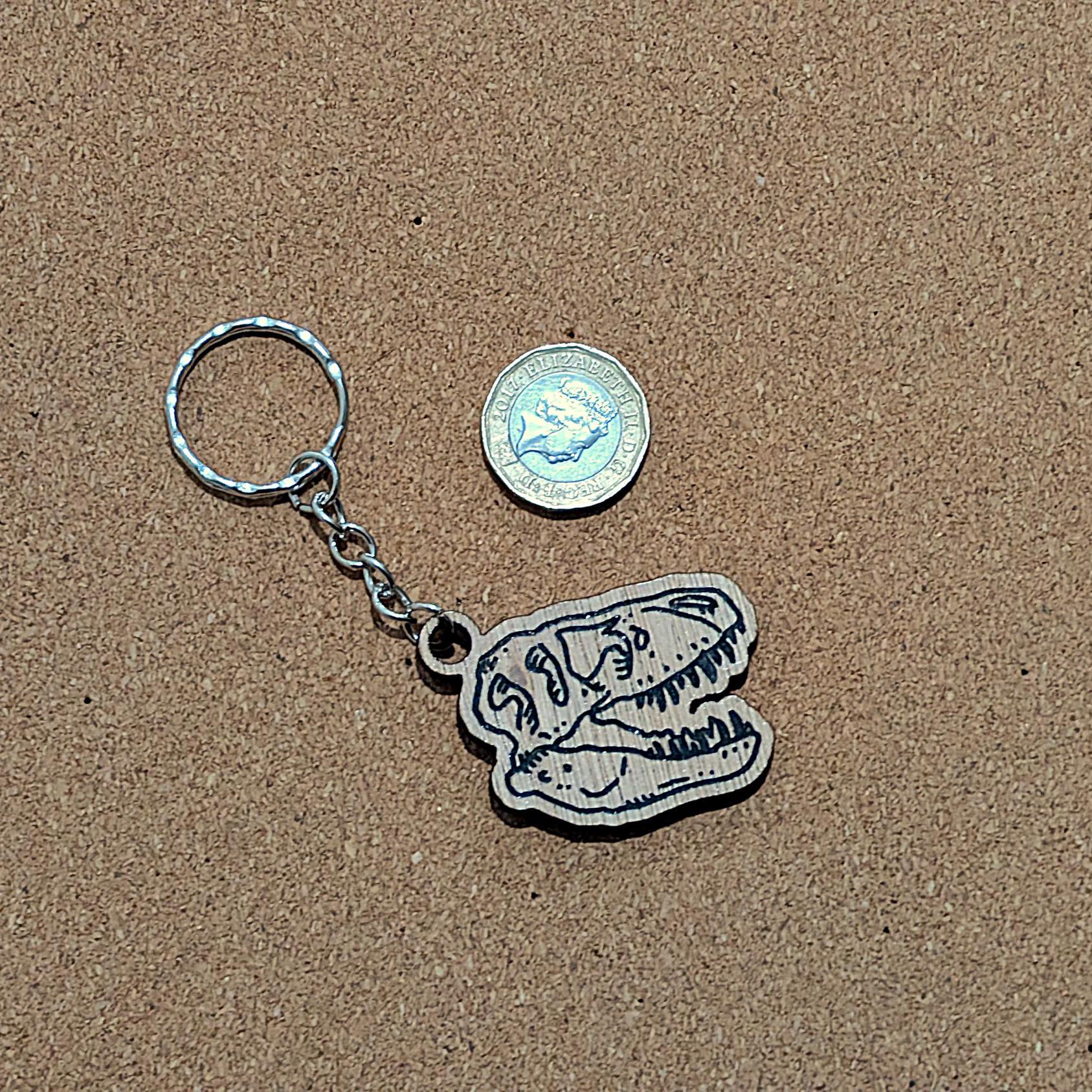T Rex Keychains Dino Skull Keychains | T-rex, Baryonyx, Smilodon, Parasaur, Styracosaur ...