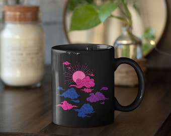 Bisexual Sun and Clouds Drinking Mug for Subtle Bi Flag Pride Coffee Cup