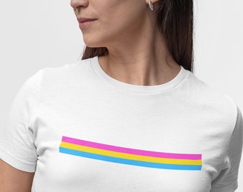 Minimalist Pansexual Flag Shirt for Pan Pride Outfit Clothing