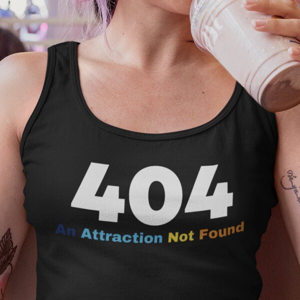 Aroace 404 Error Code Tank Top for Subtle Aroace Pride Shirt