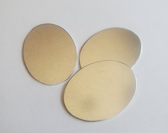 Oval Aluminum Stamping Blank Set of 2