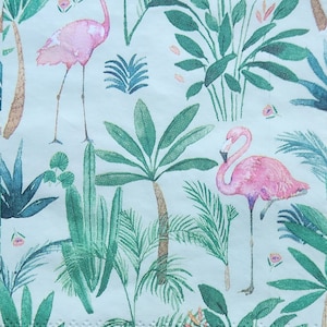 4x Tropical Pink Flamingo Paper Napkin for Decoupage Set of 4