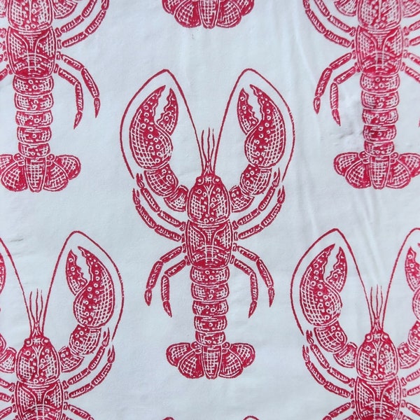 4x Red Lobster Paper Napkin for Decoupage Red Lobsters on a White Background Set of 4