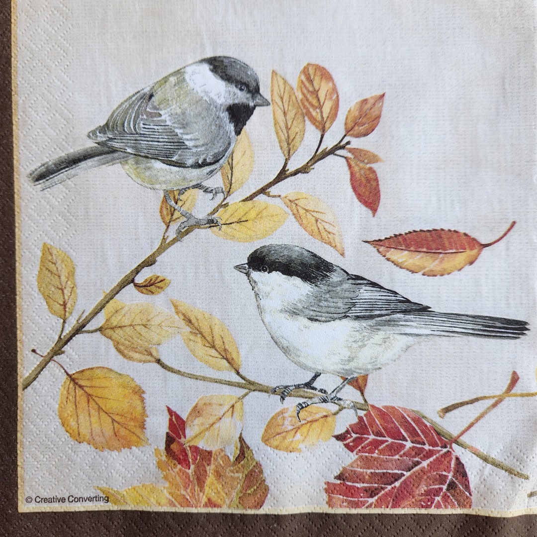 Bird Paper Napkin for Decoupage Set of 4 Etsy