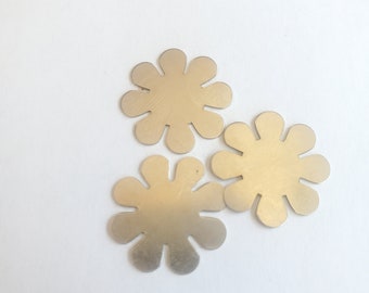 Flower Shape Nickel Stamping Blanks Set of 3