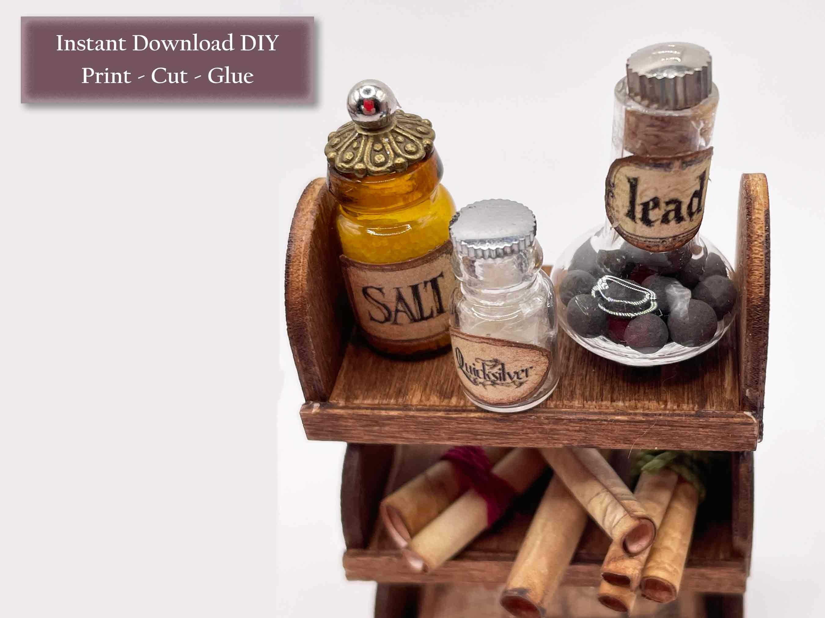 1:12 Miniature Printable Alchemist Labels, Papers and Scrolls - Etsy ...