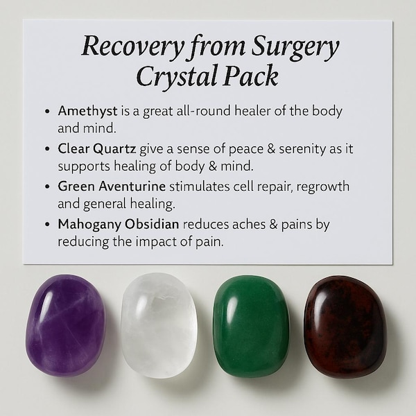 Recovering from surgery Crystal Healing Care Pack - Gift