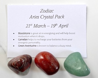 Zodiac Sign Crystal Pack - Aries - Free UK Delivery