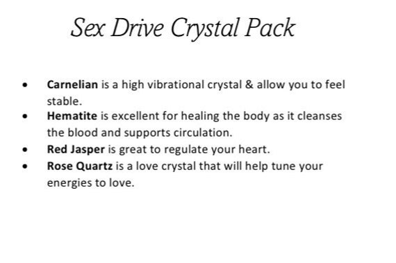 Sex Drive Crystal Healing Care Pack - Gift - Etsy