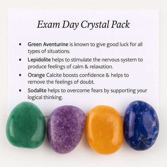 Exam Day Crystal Healing Care Pack - Gift - Etsy