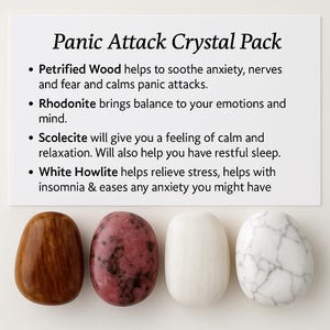 Panic Attack Crystal Healing Care Pack - Gift