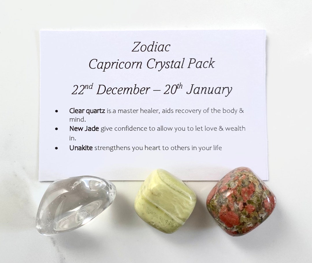 Zodiac Sign Crystal Pack Capricorn Free UK Delivery