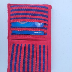 Cartera de algodón delgada / Cartera titular de tarjeta / Cartera minimalista / Regalo para él / ella / Cartera de diseño delgado unisex / Cartera ecológica / Cartera lavable