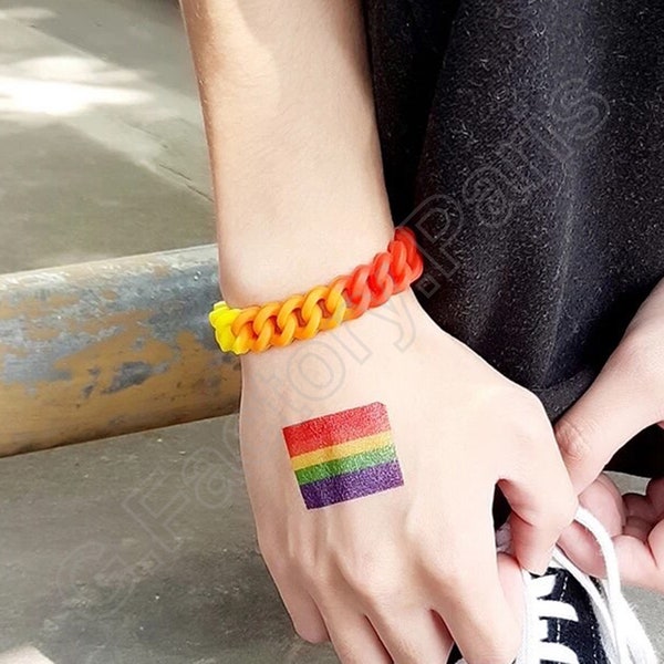 Bracelet silicone arc-en-ciel LGBT