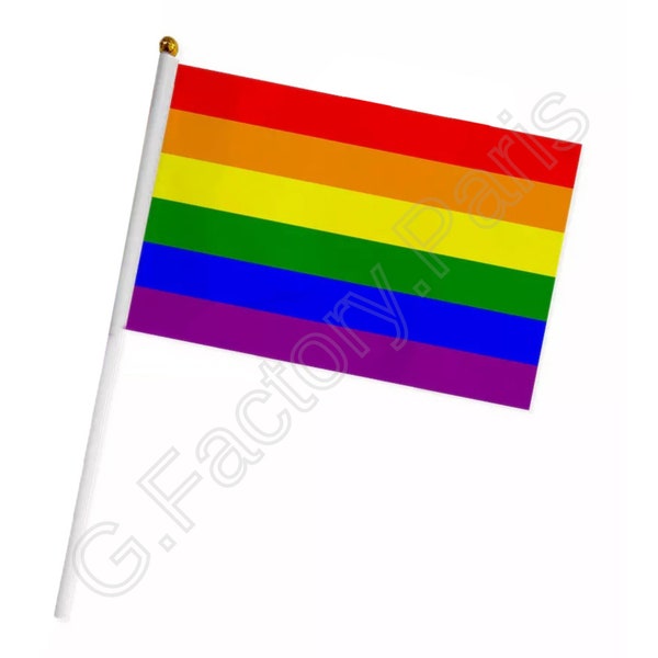 Petit drapeau LGBT - Petit drapeau arc-en-ciel - Drapeau à main