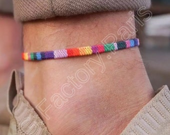 LGBT Rainbow Anklet Bracelet - Unisex - Waterproof