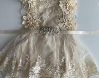 1st birthday dress /with a statement ONE / baby girl / first birthday / Cake Smash / rhinestone / Embellished / Boho  / party dress