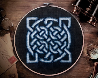 Celtic Sailor's Knot - Cross Stitch Pattern Embroidery Celt Gaelic Scottish Irish Knotwork Digital Download PDF (Not a Finished Item!)
