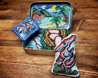 Altoids Tin Insert Pterodactyl Dinosaur - Cross Stitch Pattern Embroidery Jurassic Movie Monster PDF (Not a Finished Item or Kit!)