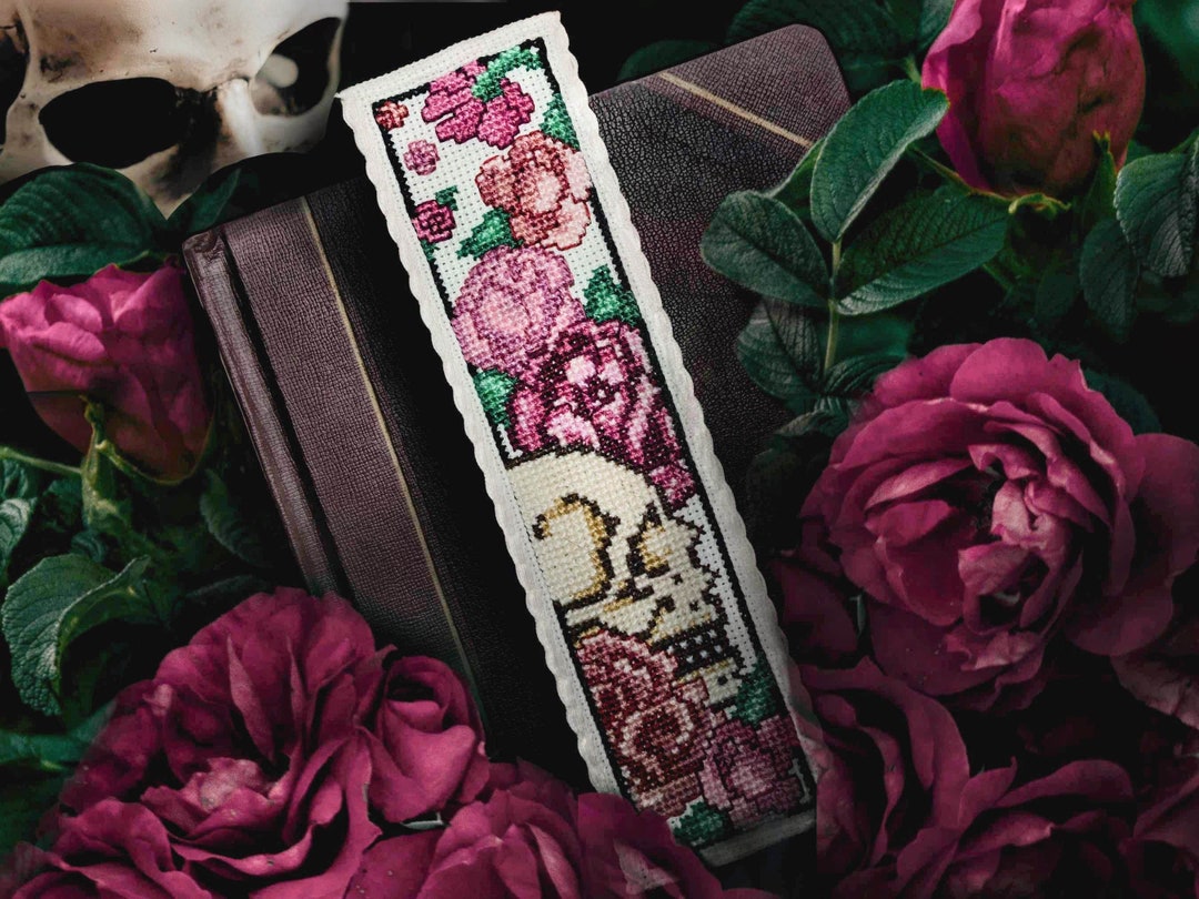 Dead Roses Pattern Death & Roses - Bookmark Pattern Cross Stitch Embroidery Roses Macabre ...