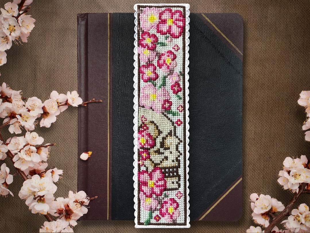 Death In Spring Death in Spring - Bookmark Pattern Cross Stitch Embroidery Flowers ...