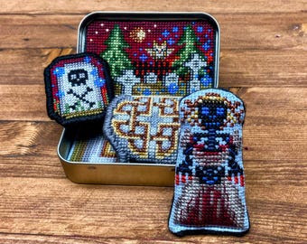 Altoids Tin Insert Banshee - Cross Stitch Pattern Embroidery Halloween Goth Ghost Murder Cryptid Celtic PDF (Not a Finished Item or Kit!)