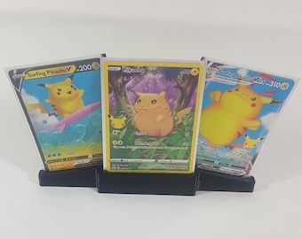 Triple Trading Card Display Stand – Collectible Card Organizer