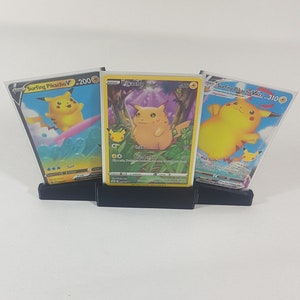 Expositor de cartão triplo - 3 em 1 - Funciona para todos os cartões de tamanho padrão - Pokémon, MTG, Yu-Gi-Yoh, Topps, Match Attax e muito mais!