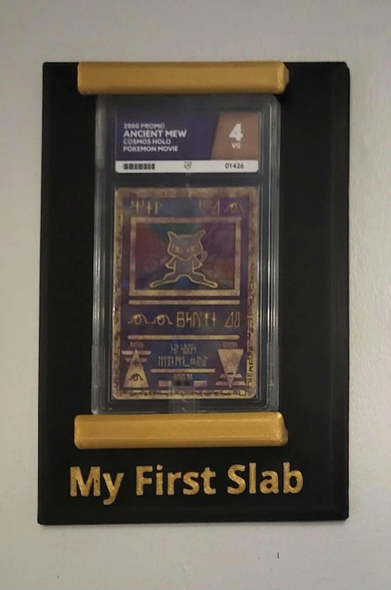 custom graded card slab Graded Card Wall Display (custom Available) 'my First Slab' Showcase Stand  for Slabs & Grails