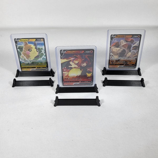 Semi Rigid Sleeved Toploaded Card Display Stand (Pillar Stands) Hex, Square or Rounded - 3x4" Toploader Frame