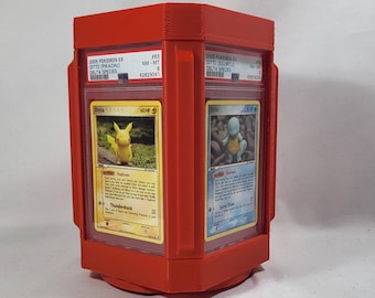 Spinning Quad Graded Card Box Display Stand & Storage Box (Spinnable)