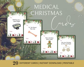 Biglietti di Natale medici Etichette regalo di Natale per dottori e infermieri Biglietto di Natale per studenti di medicina