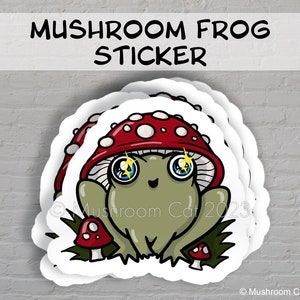 Mushroom Frog Sticker
