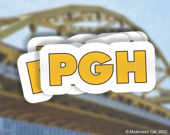 PGH (Block Text), Pittsburgh Sticker