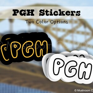 PGH (Bubble Text) Pittsburgh Sticker