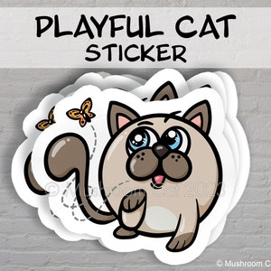 Playful Cat Sticker