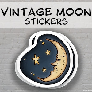 Vintage Moon Halloween Sticker