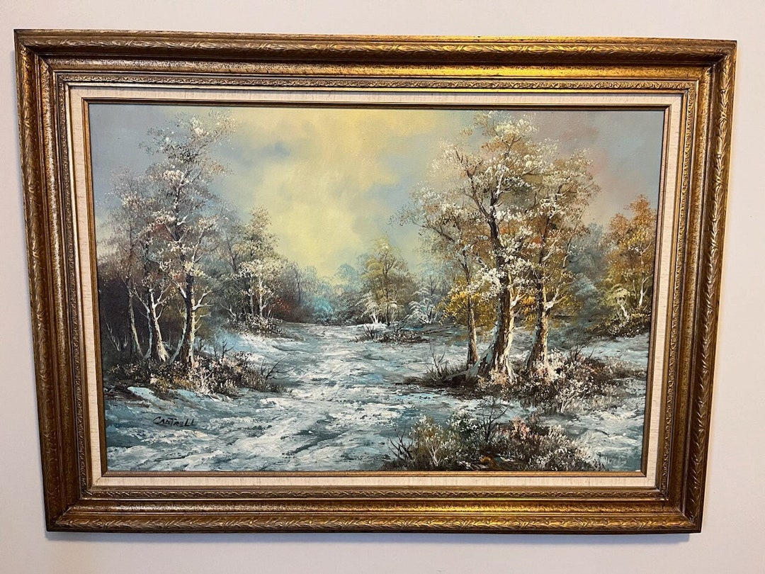 Phillip Cantrell Signed Oil Painting Nature Woodland - Etsy