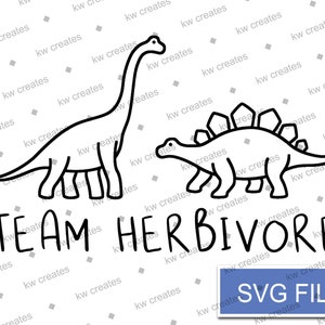 Team Herbivore SVG Cut File pour enseignes, chemises, cartes