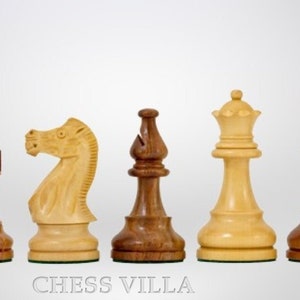 3.9″ American Staunton Weighted Chess Pieces set – Sheesham & Boxwood