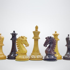 Sinquefield Cup Series Reproduced Staunton Chess Pieces Only set- Double Weighted Rosewood