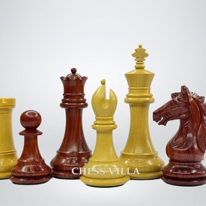 The Cremona Series Staunton Chess Pieces- 4&quot; King- Double Weighted Bud Rosewood