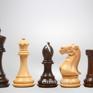 4″ Professional Club Staunton Chess Pieces Only Set – Weighted Rosewood