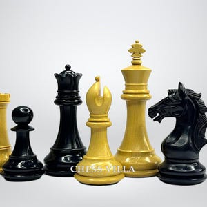The Cremona Series Staunton Chess Pieces- 4&quot; King- Double Weighted Ebony Wood