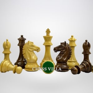 3.9&quot; Exclusive Alban Staunton Chess Pieces Only set - Double Weighted Golden Rosewood