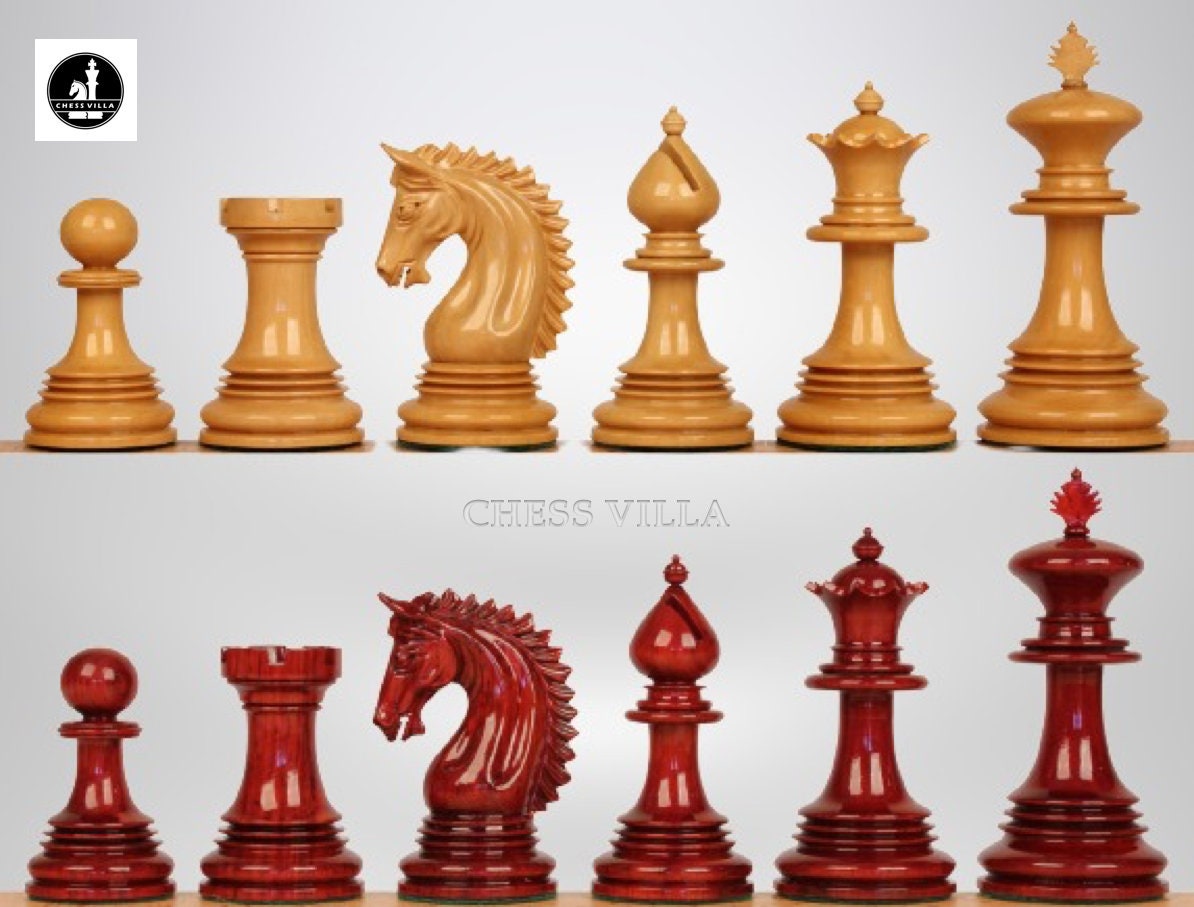 4.6 Prestige Bud Rosewood Luxury Staunton Chess Pieces Only